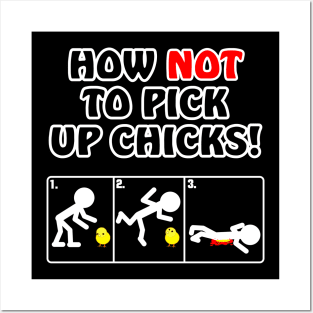 How not to pick up chicks funny cartoon Posters and Art